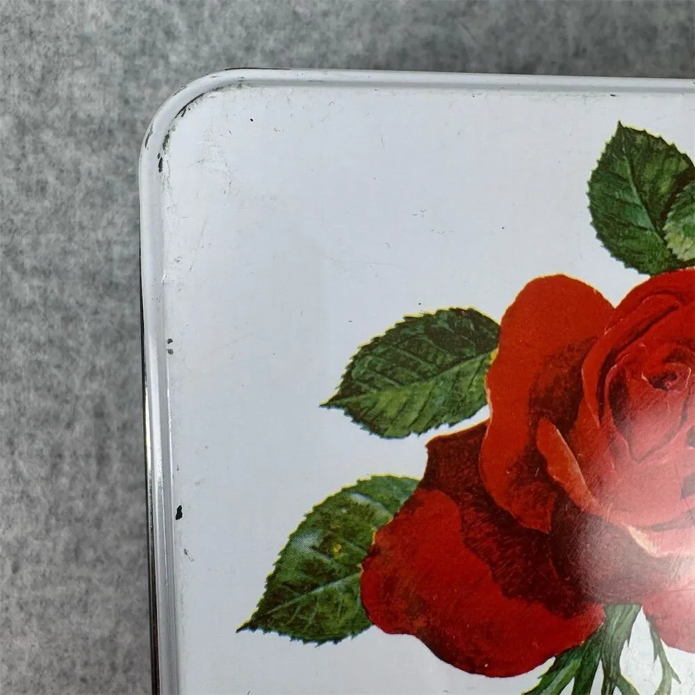 Kambly Trois Roses Vintage Floral Biscuit Tin Swiss Collectible 1985